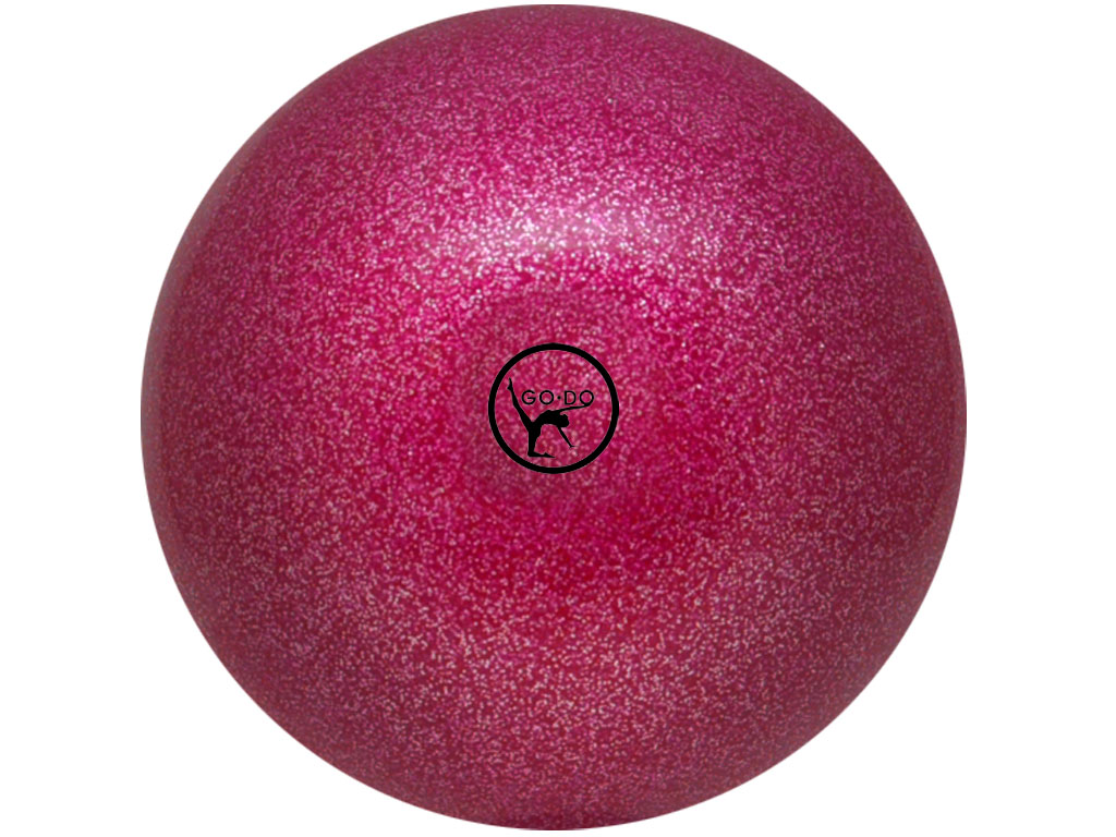 Мяч для художественной гимнастики GO DO. Диаметр 15 см. Цвет: розовый с глиттером. Производство: Россия.