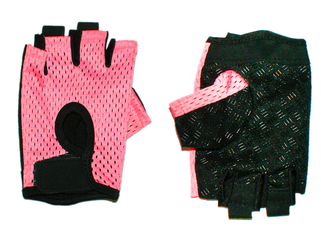 Велосипедные перчатки  BP-MY-B01-Р цвет Розово-Черный