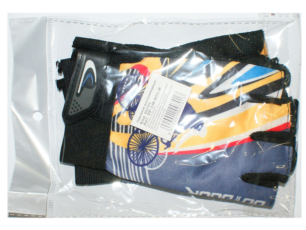 Велосипедные перчатки BP-SM-B03-Ж цвет Серо-Желтый
