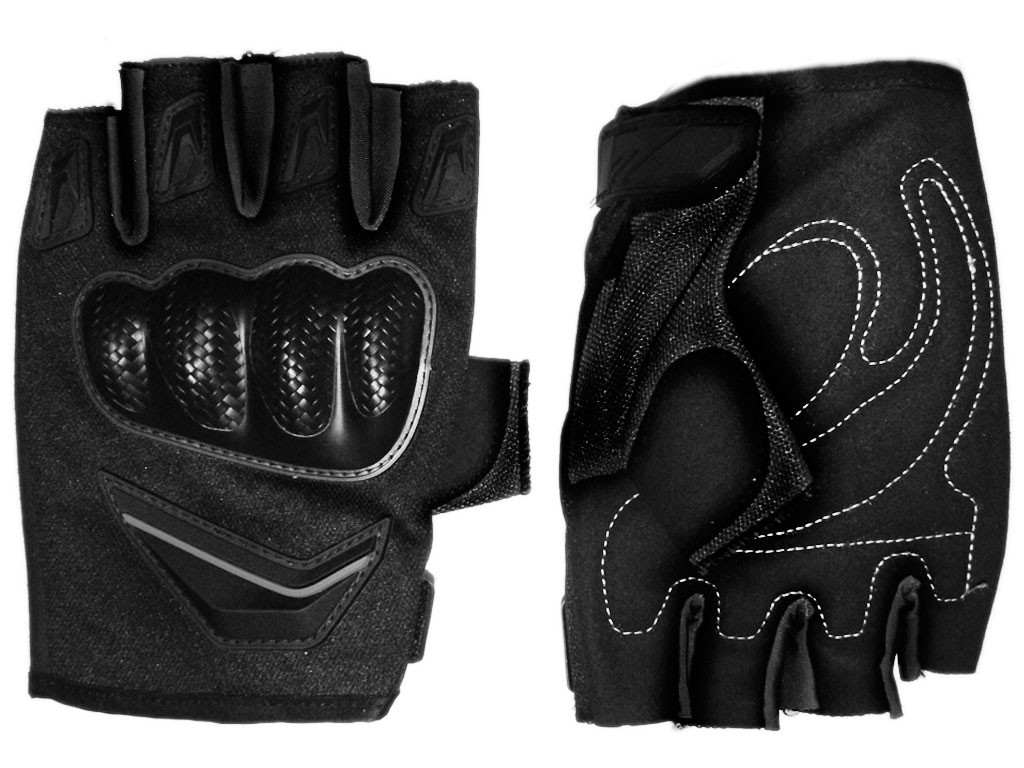 Велосипедные перчатки  с пластмассовым усилением BP-ZYH-B05-Ч цвет черный