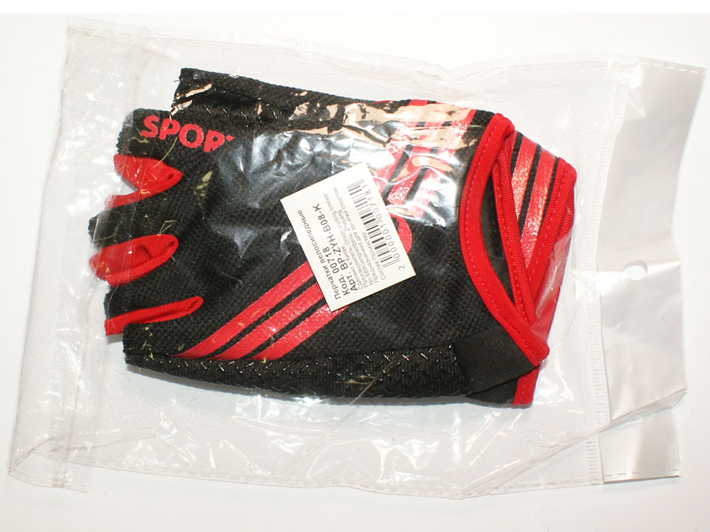 Перчатки велосипедные BP-ZYH-B08-К цвет черно-красный