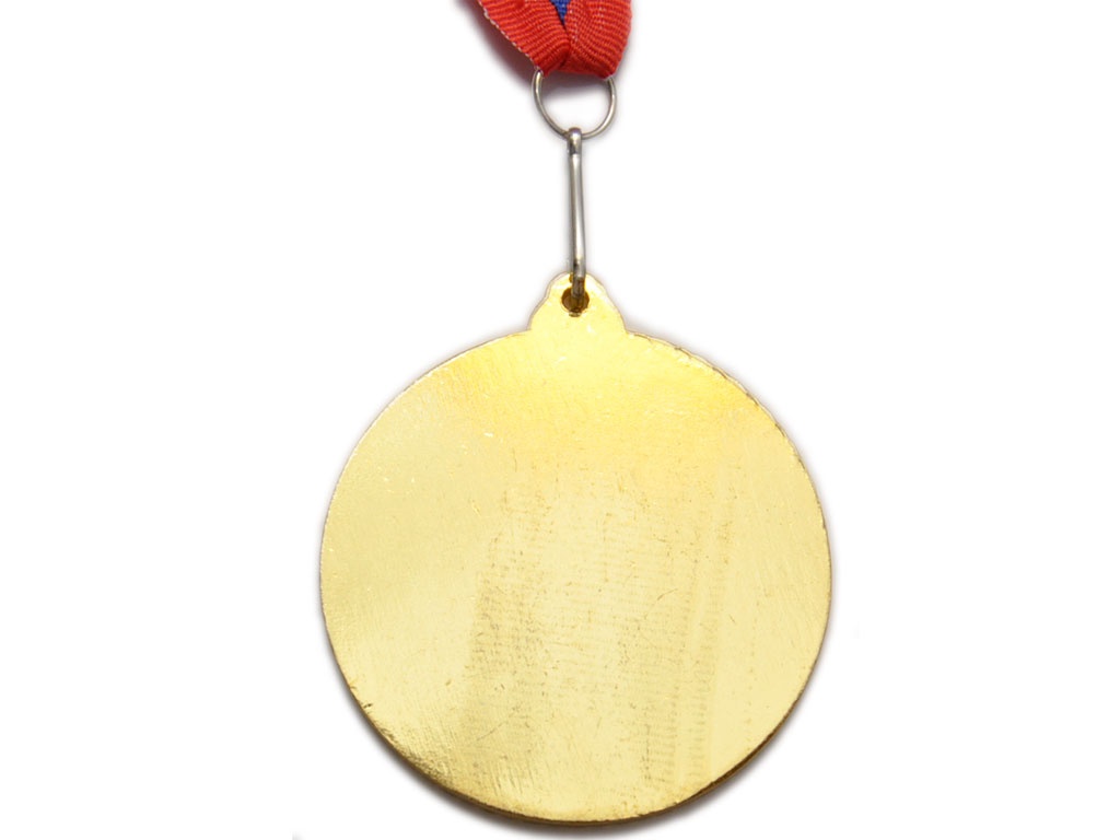 Медаль спортивная с лентой 1 место диаметр 6 см, с жетоном: Т6-1