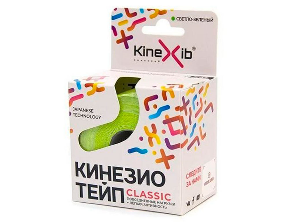 Кинезио-тейп Kinexib Classic 5м х 5см светло-зелёный