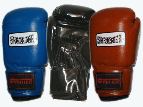 SPRINTER CLUB Перчатки бокс. Цвет: синий, красный, чёрный.  размер-вес 10