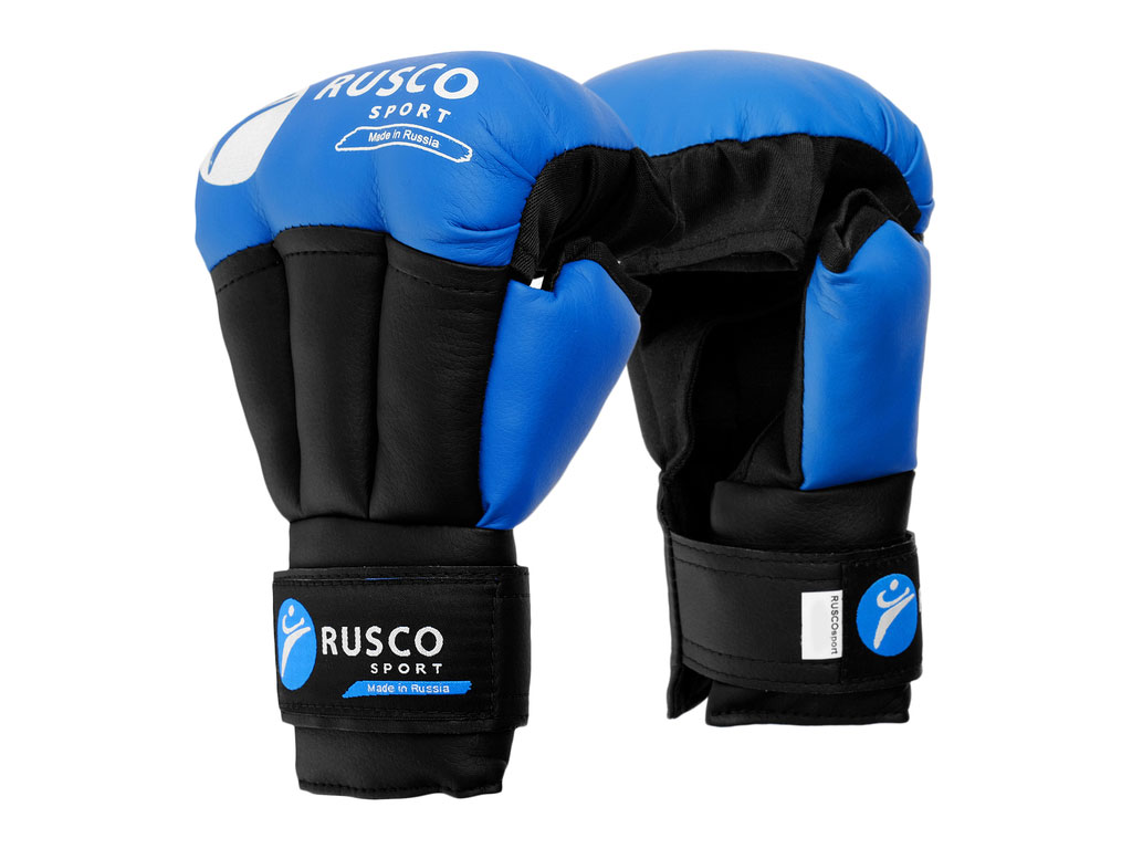 Перчатки для рукопашного боя RUSCOsport, синие, 6 Oz: с-6