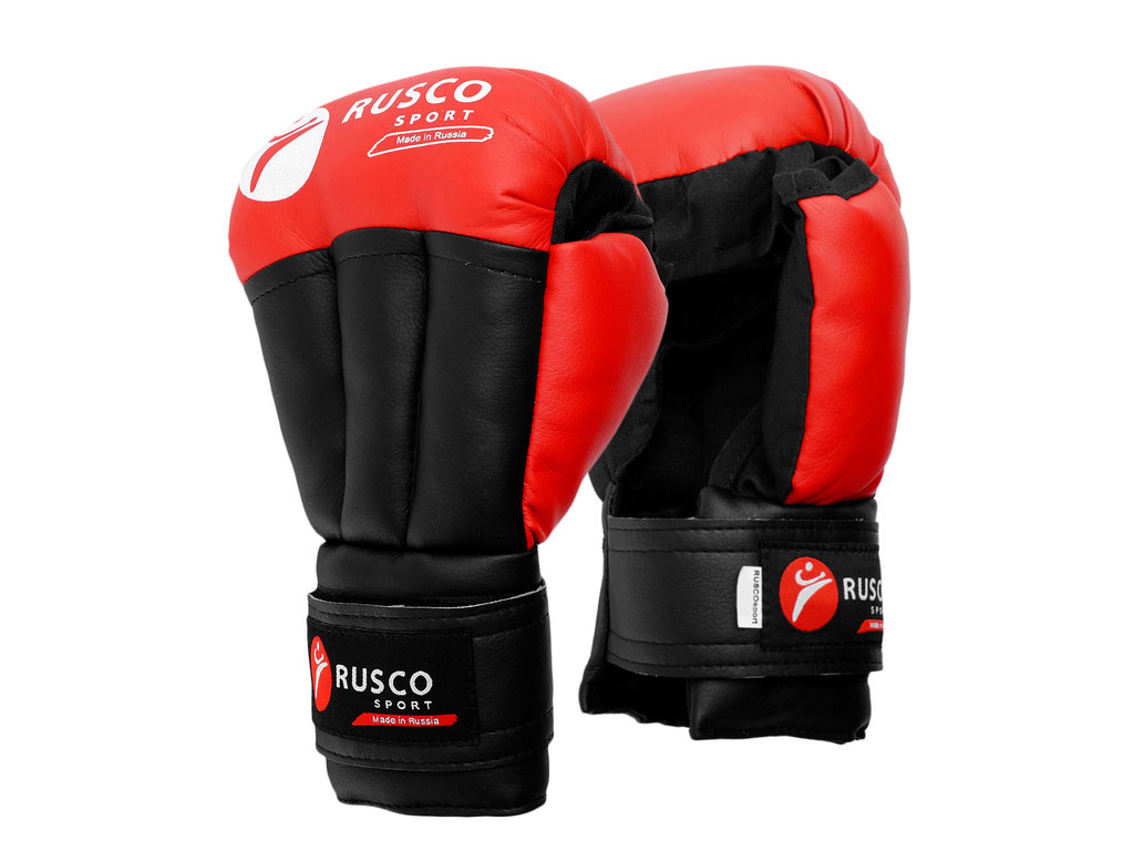 Перчатки для рукопашного боя RUSCOsport, красные, 10 Oz: к-10