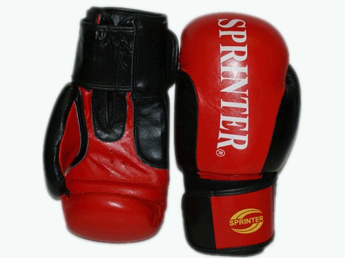 Перчатки бокс SPRINTER. Цвет: красный-черный.  размер-вес 12
