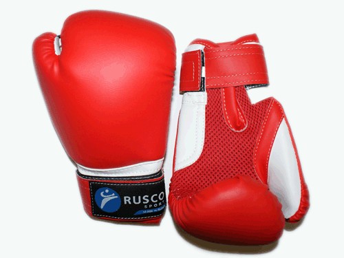 Перчатки боксёрские RUSCOsport, красные, 8 Oz: К-8
