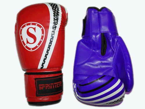 Перчатки бокс SPRINTER PUNCH-STAR. Цвет: синий и красный.  размер-вес 10