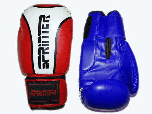 SPRINTER RING-STAR Перчатки бокс. Цвет: синий и красный.  размер-вес 10
