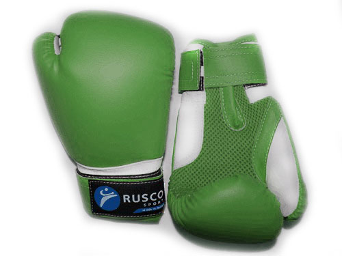 Перчатки боксёрские RUSCOsport, зелёные, 4 Oz: З-4
