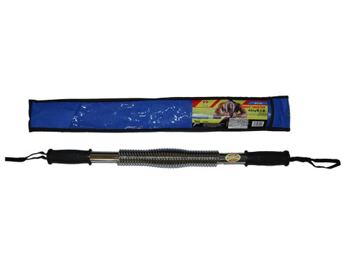 Эспандер - палка нагрузка 50 кг. (хромированный металл, пластиковые ручки) D1250