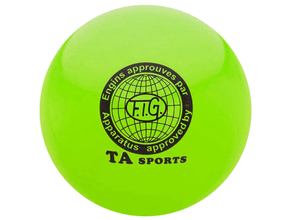 Мяч для художественной гимнастики. Диаметр 15 см. Цвет зелёный.  :(Т11):