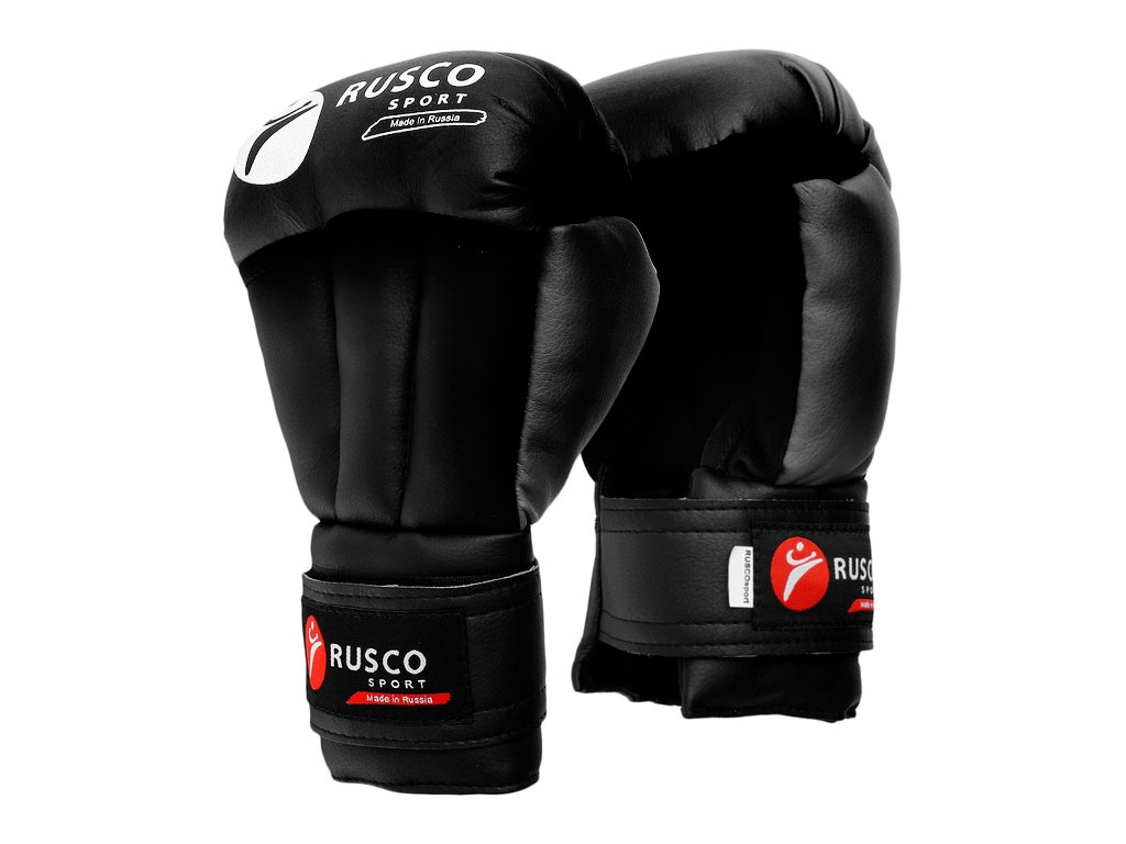 Перчатки для рукопашного боя RUSCOsport, черные, 12 Oz: ч-12
