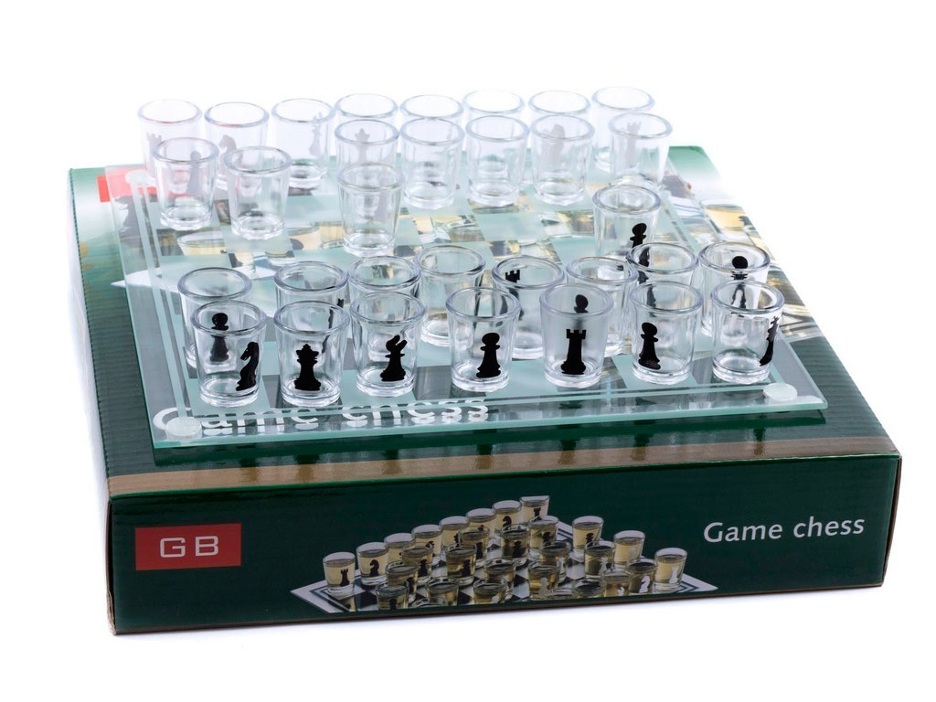 Подарочный набор «Пьяные шахматы» рюмки :086 L: