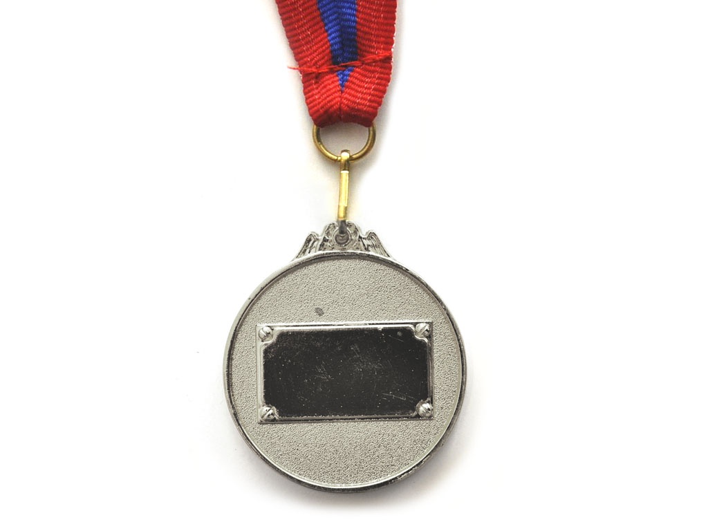 Медаль спортивная с лентой 2 место d - 4 см :400-2