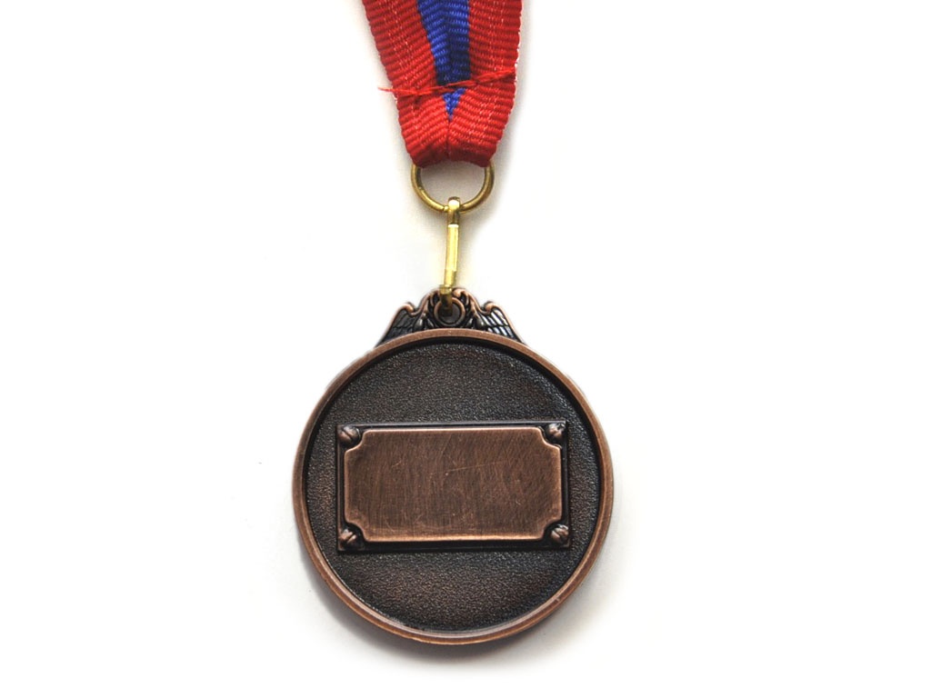 Медаль спортивная с лентой за 3 место. Диаметр 4 см: 400-3