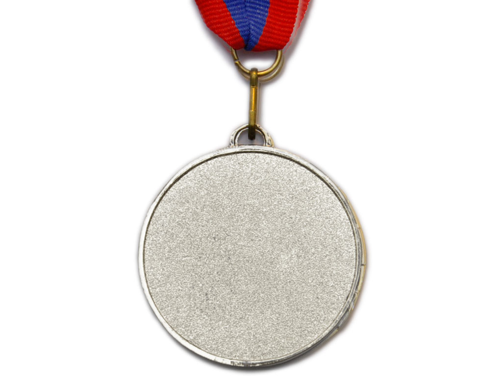 Медаль спортивная с лентой 2 место d - 5 см :5200-2