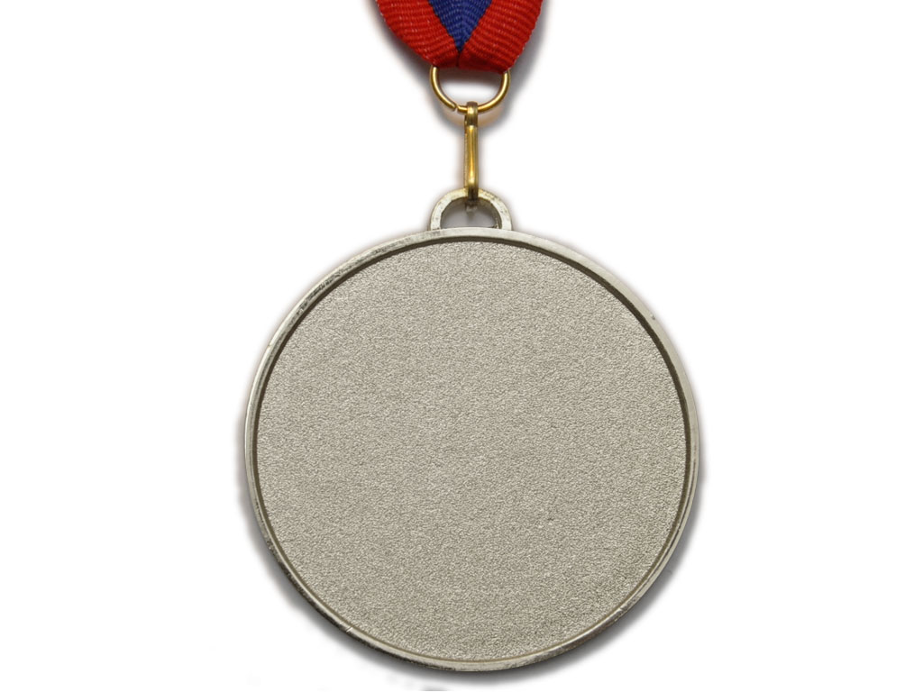 Медаль спортивная с лентой 2 место d - 6,5 см :5201-2