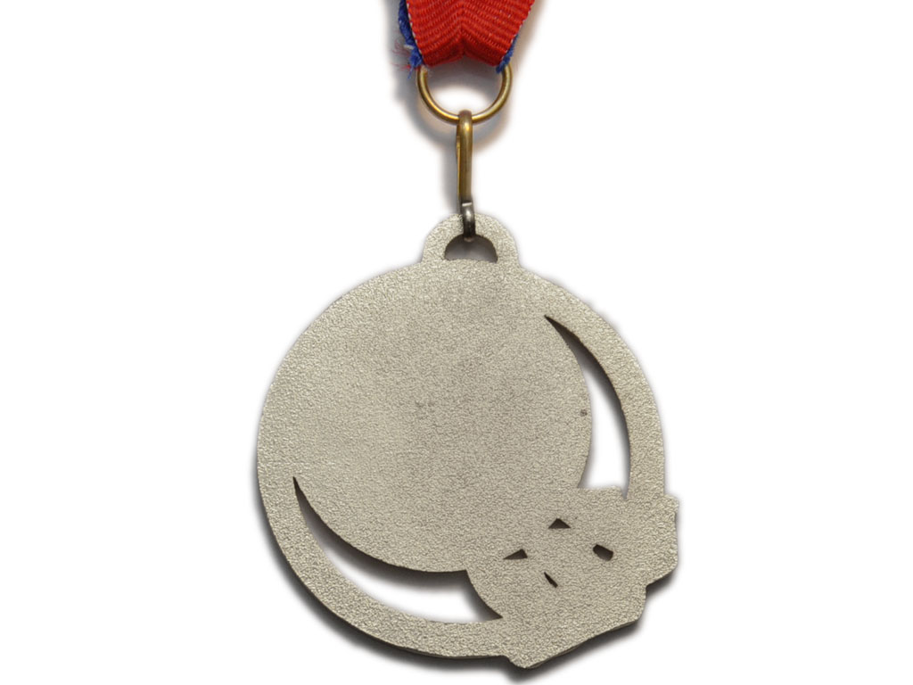 Медаль спортивная с лентой 2 место d - 5 см :5201-21