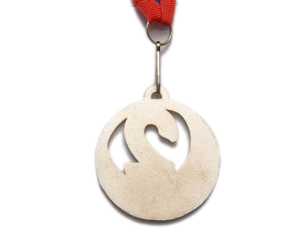 Медаль спортивная с лентой 2 место d - 6,5 см :5201-24