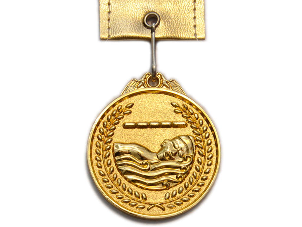 Медаль спортивная с лентой 