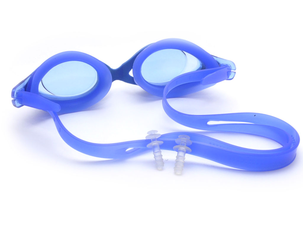Очки для плавания ARYCA. Материал оправы - силикон, линзы -  антизапотевающее покрытие, беруши в комплекте, съёмная переносица. Индивидуальная пластмассовая упаковка. 811B