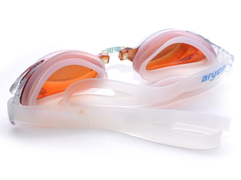 Очки для плавания ARYCA. Материал оправы - силикон, съёмная переносица, линзы - антизапотевающее покрытие. WG1300-R/1300A