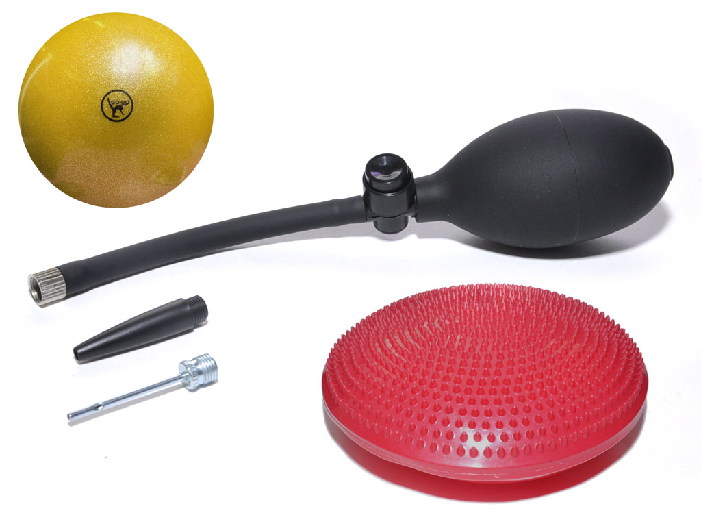 Насос-груша для накачивания массажных мячей, мячей для художественной гимнастики. В комплекте игла и насадка для накачивания силиконовых мячей. SN10