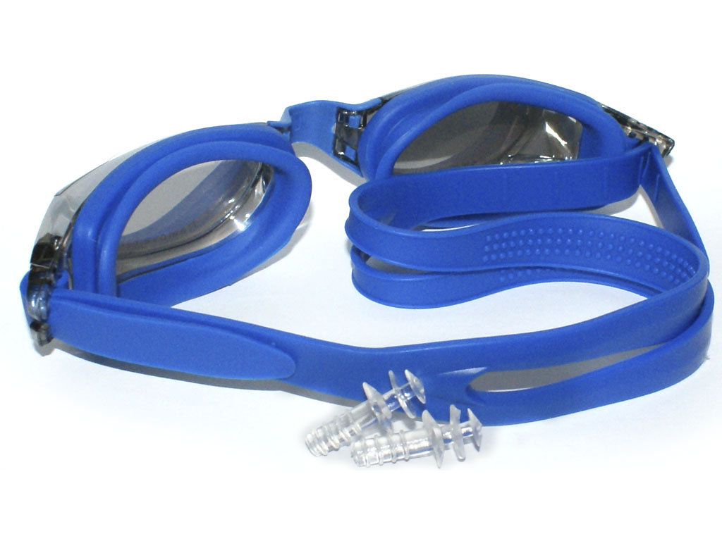 Очки для плавания, материал оправы силикон, беруши в комплекте. Индивидуальная пластмассовая упаковка. :(WG821-A):