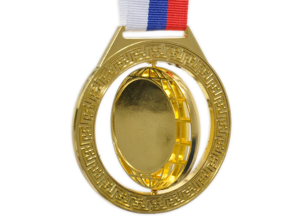 Медаль спортивная с лентой 1 место d - 7 см :5703-1