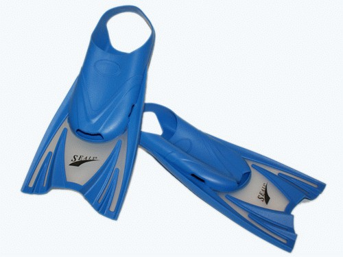 Ласты для плавания в бассейне в сетчатой сумке. Рассчитаны для длины стопы 18-21 см :(F18-M):
