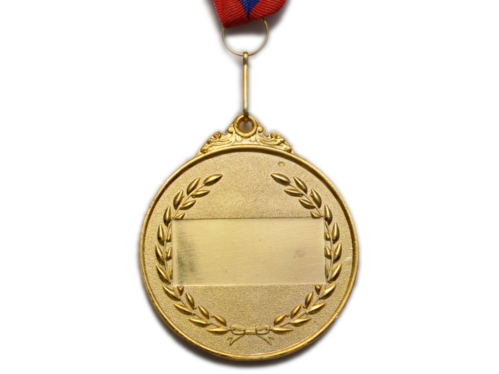 Медаль спортивная с лентой 1 место d - 6,5 см :Е03-1