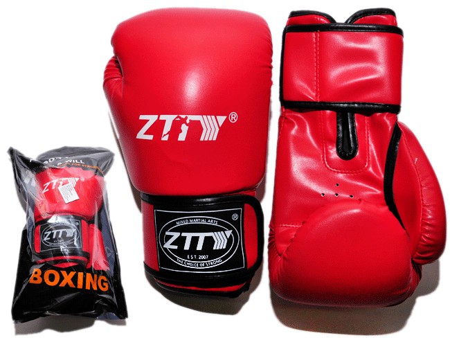 Перчатки боксёрский 6 oz: ZTQ004 Цвет - красный.