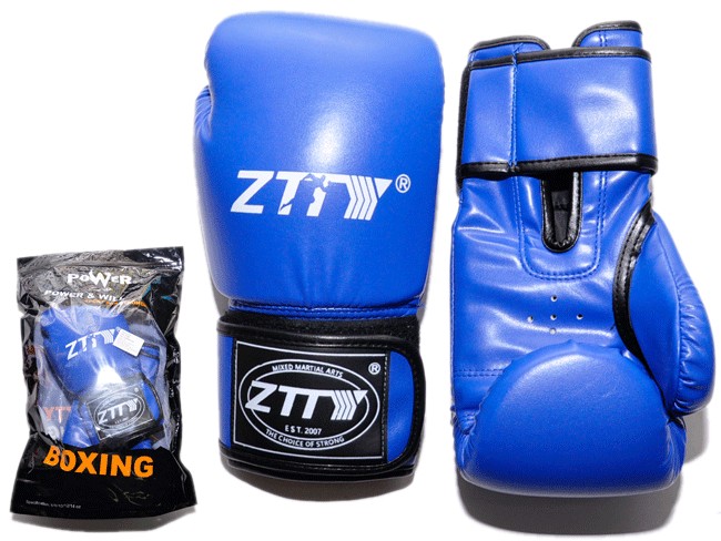 Перчатки боксёрский 6 oz: ZTQ004 Цвет - синий.