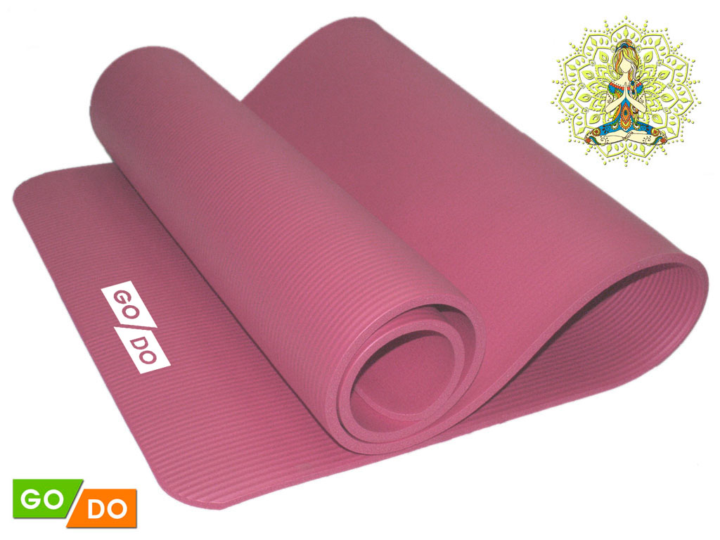Коврик для йоги и фитнеса розовый GO DO :PINK К6010