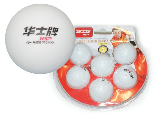 Шарики для настольного тенниса 1* HP. Размер. 40 мм. Материал: ABS  пластик. Количество штук в упаковке - 6. ABS-042