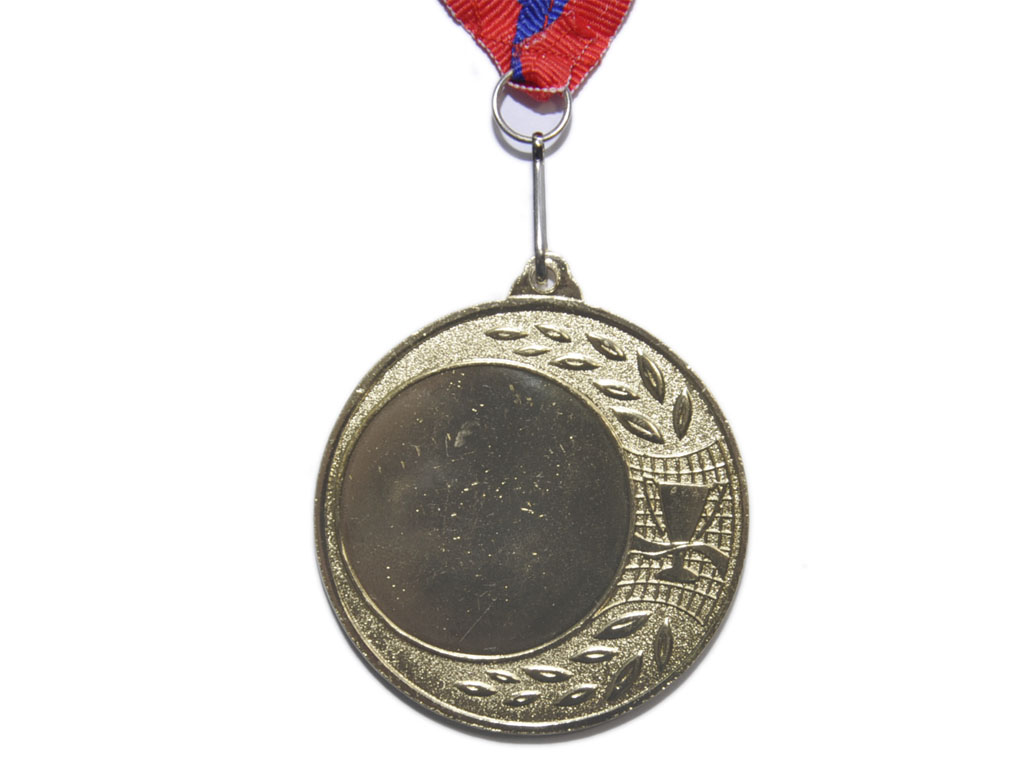 Медаль спортивная с лентой 2 место d - 6,5 см :1905-2