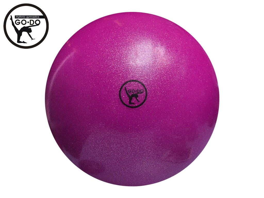 Мяч GO DO для художественной гимнастики. Диаметр 15 см. Цвет розовый имитация 