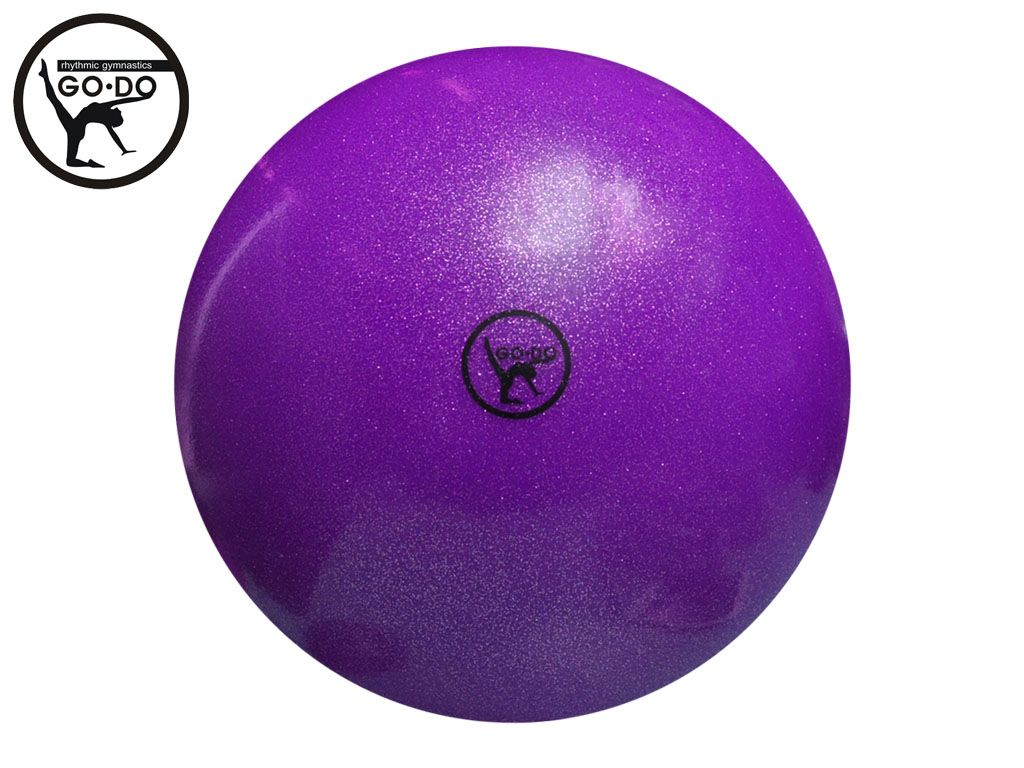 Мяч GO DO для художественной гимнастики. Диаметр 15 см. Цвет фиолетовый имитация 