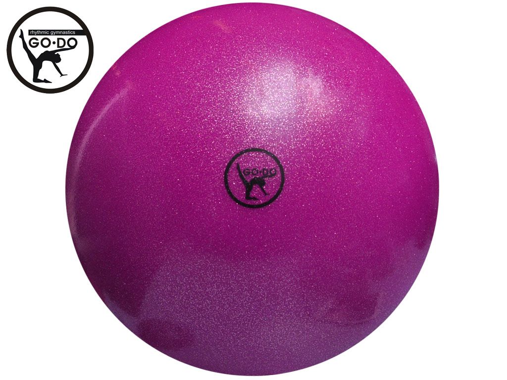 Мяч GO DO для художественной гимнастики. Диаметр 19 см. Цвет розовый имитация 