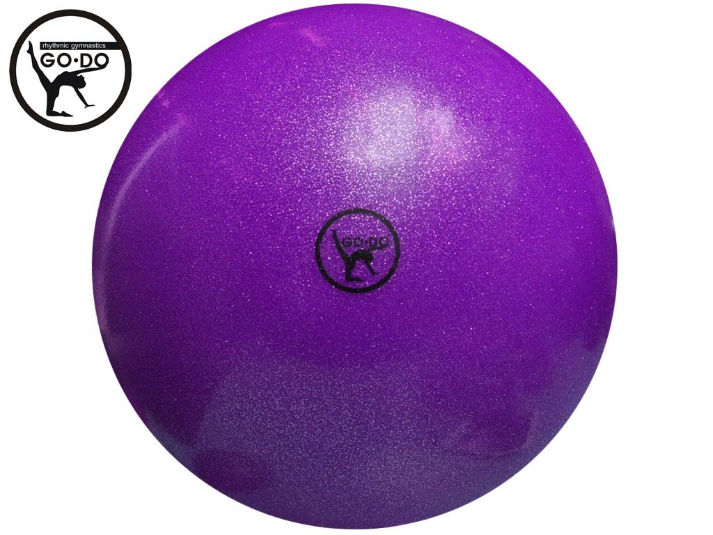 Мяч GO DO для художественной гимнастики. Диаметр 19 см. Цвет фиолетовый имитация 