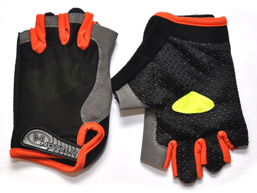 Перчатки для велосипедистов. Материал: трикотажная ткань, искусственная замша. JZ-4009