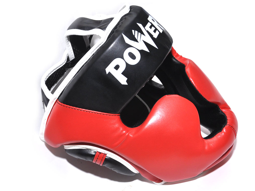Шлем боксерский POWER, ПВХ, цвет красный, размер M :HT-P-M-K:
