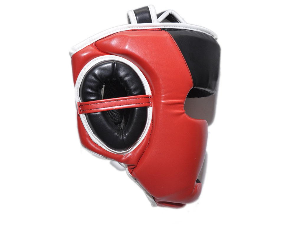 Шлем боксерский POWER, ПВХ, цвет красный, размер L :HT-P-L-K: