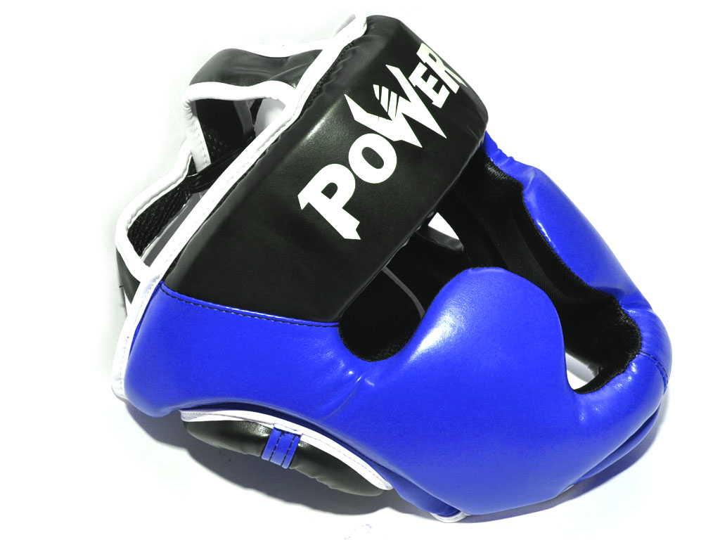 Шлем боксерский POWER, ПВХ, цвет синий, размер S :HT-P-S-C: