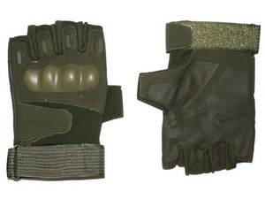 Велосипедные перчатки  с пластмассовым усилением BP-ZYH-B06-ТЗ цвет темно-зеленый