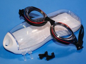 Очки для плавания SG1603-Ч цвет черный/красный купить оптом у поставщика sprinter-opt.ru