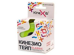 Кинезио-тейп Kinexib Classic 5м х 5см светло-зелёный купить оптом у поставщика sprinter-opt.ru
