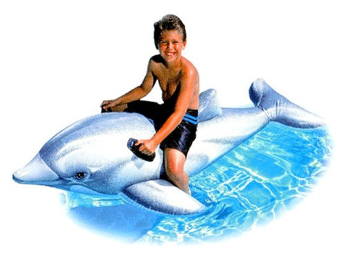 Дельфин надувной 175*66 см от 3 лет :(58535):